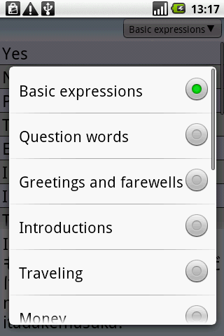 BKS English-Japanese PhraseBk Android Travel