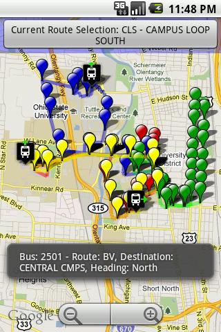 Ohio State University Buses Android Travel & Local
