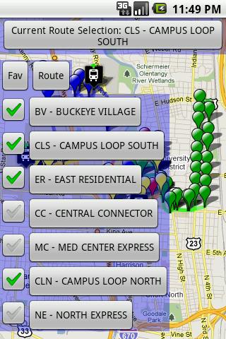 Ohio State University Buses Android Travel & Local