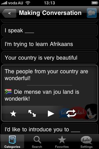 Lingopal Afrikaans Android Travel