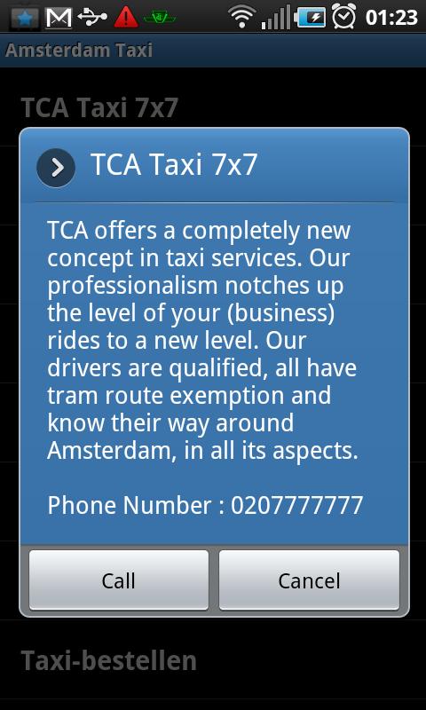 EzTaxi Amsterdam Cabs Android Travel