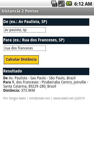 Distancia 2 Pontos Android Travel