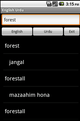 English Urdu Dictionary Android Travel