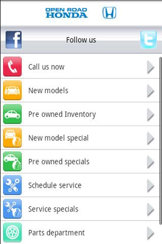 Open Road Honda Mobile Android Travel