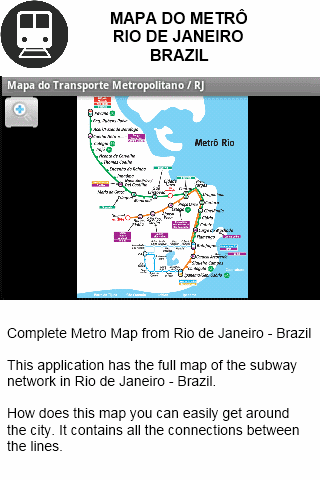 Metro Map Rio de Janeiro  BR