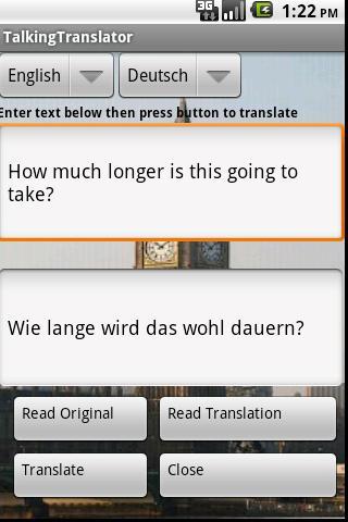 Talking Translator Android Travel
