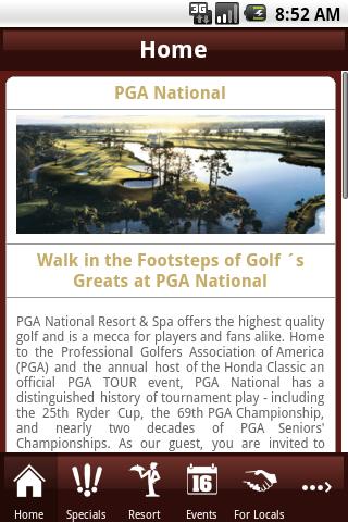 PGA National Golf Android Travel