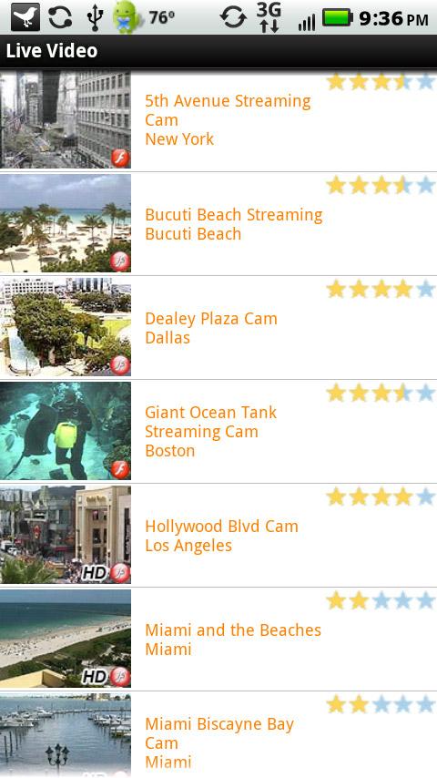 Live Cams Android Travel