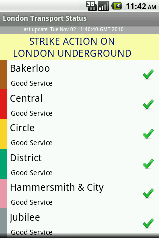 London Transport Status Android Travel & Local