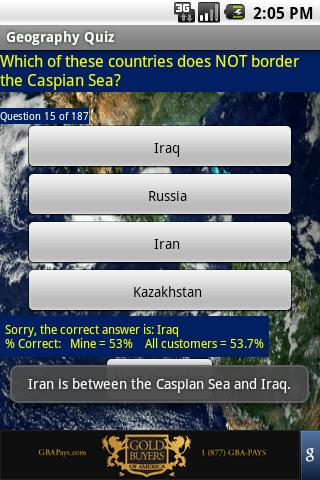 Geography Quiz Android Travel & Local