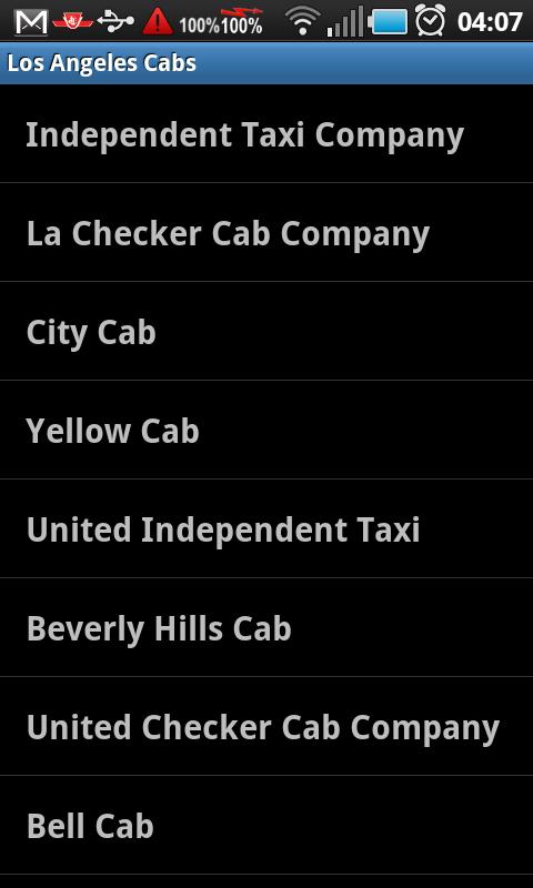 EzTaxi Los Angeles Android Travel & Local