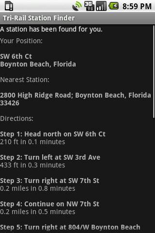Tri-Rail Station Finder Android Travel