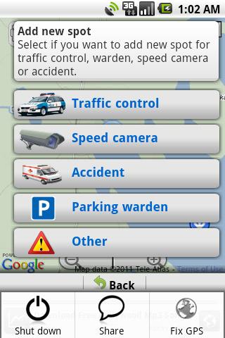 Police radar Android Transportation