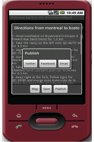 Directions Wizard Android Travel