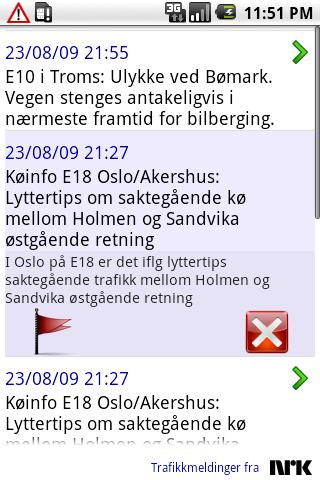 Trafikk Widget Android Travel