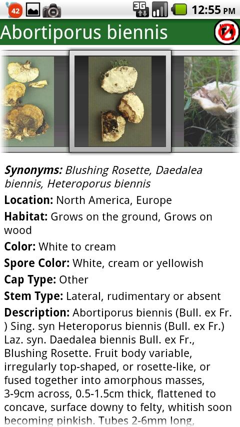 Roger Phillips Mushrooms Lite Android Reference