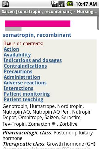 Nursing Spectrum DRUG Handbook Android Reference