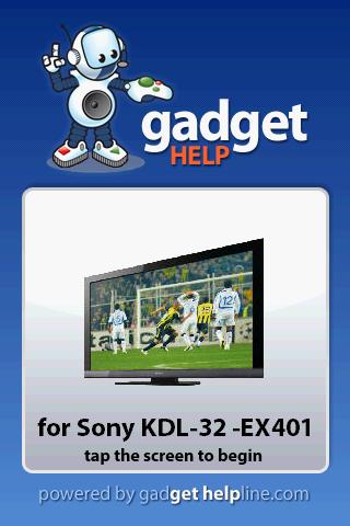 Sony KDL 32EX401 – Gadget Help Android Reference