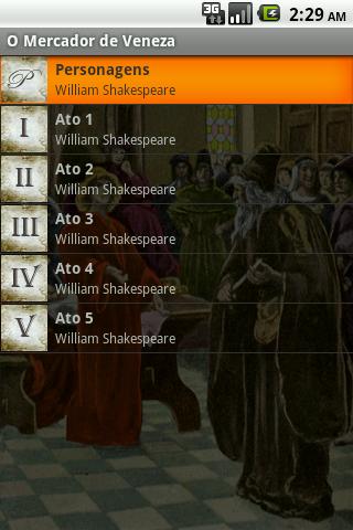 O Mercador de Veneza Android Reference