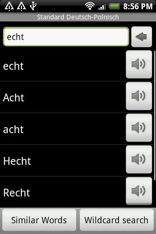 Standard-Wörterbuch Polnisch Android Reference