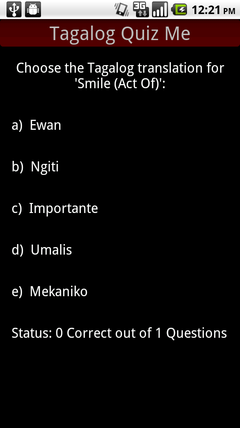 Tagalog Quiz Me Android Reference