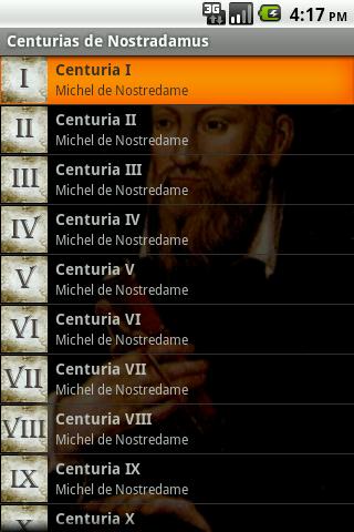 Centurias de Nostradamus Android Reference