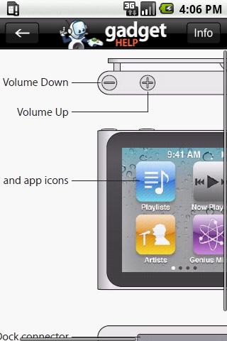 iPod Nano 6th Gen. Gadget Help Android Reference