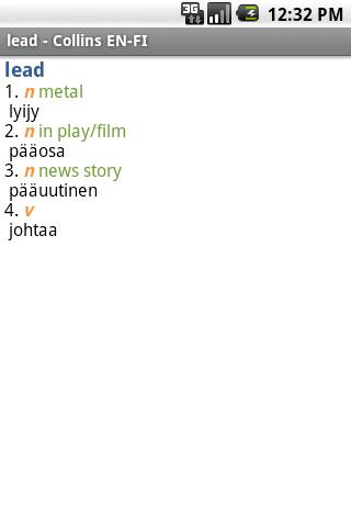English<>Finnish Gem Android Reference