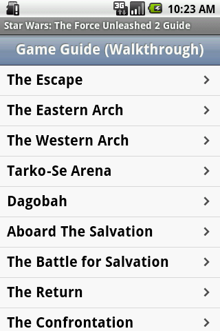 The Force Unleashed 2 Guide Android Reference