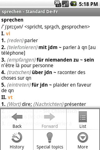 PONS Standard FRENCH Dict Android Reference