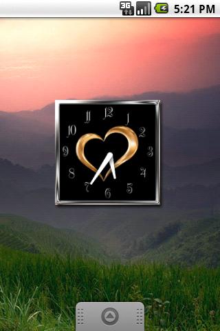 HQ Gold Heart Clock 2 Android Reference
