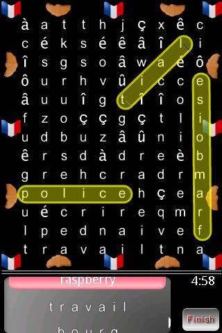 French Vocabulary WordSearch Android Reference