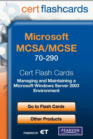 MCSA/MCSE 70-290 Cert Flash Ca Android Reference