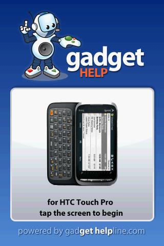 HTC Touch Pro Gadget Help Android Reference
