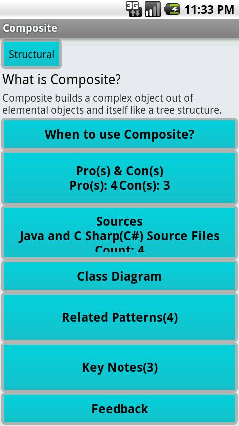 Design Pattern Tablet Android Reference