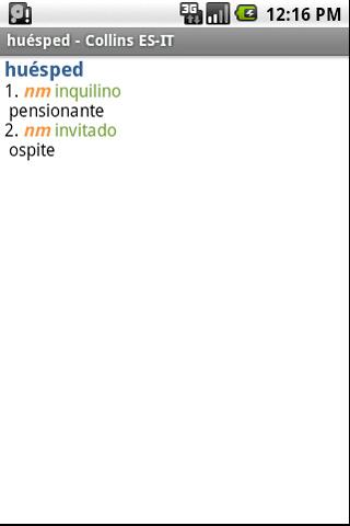 Spanish<>Italian Mini GEM Android Reference