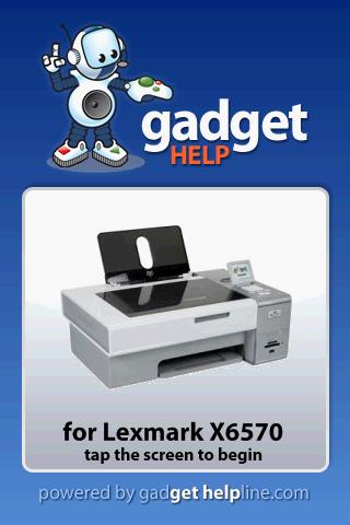 Lexmark X6570- Gadget Help