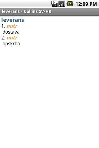Swedish<>Croatian Mini Gem Android Reference