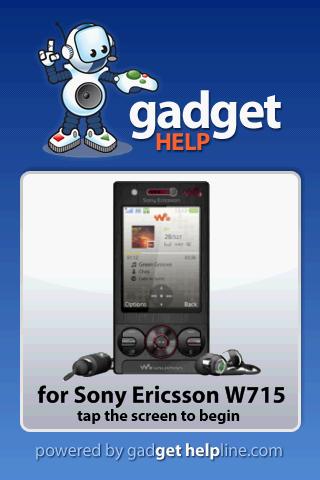 Sony Ericsson W715 Gadget Help Android Reference