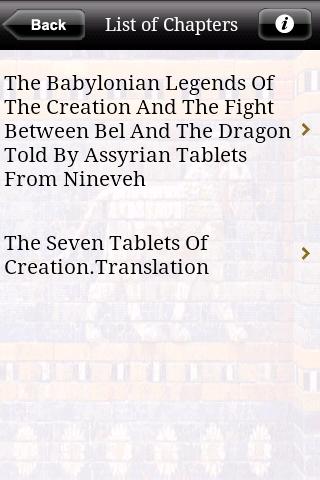 Babylonian Legends of Creation Android Reference