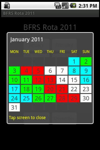 BFRS Rota 2011 Android Reference