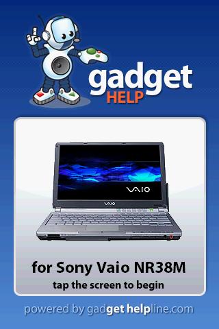 Sony Vaio NR38 Gadget Help