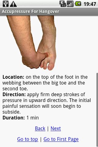 Acupressure Guide on Hangovers Android Reference