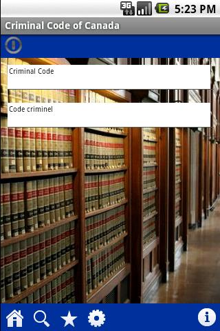 Criminal Code of Canada Android Reference