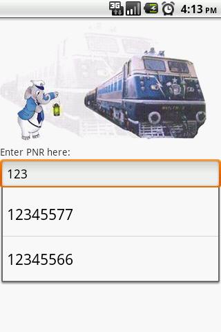 Indian Rail PNR status enquiry