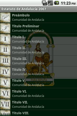 Estatuto de Andalucía 2007 Android Reference
