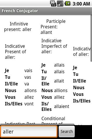 French Conjugator Android Education