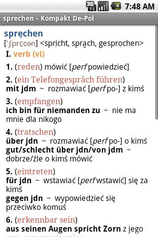 MSDict Compact German<>Polish Android Reference