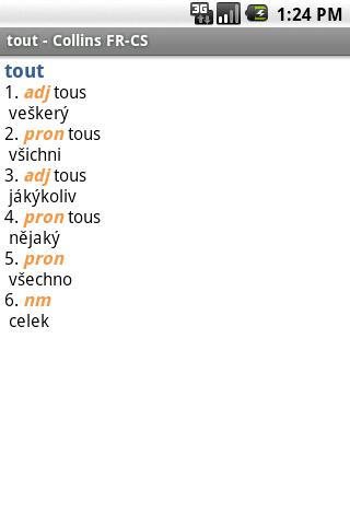 French<>Czech Mini Android Reference