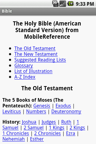 Bible English Translation Android Reference